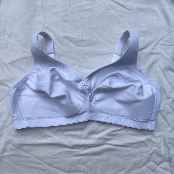 NWOT Glamorise Active Support Non Wired Bra in White, 42D - Picture 6 of 10